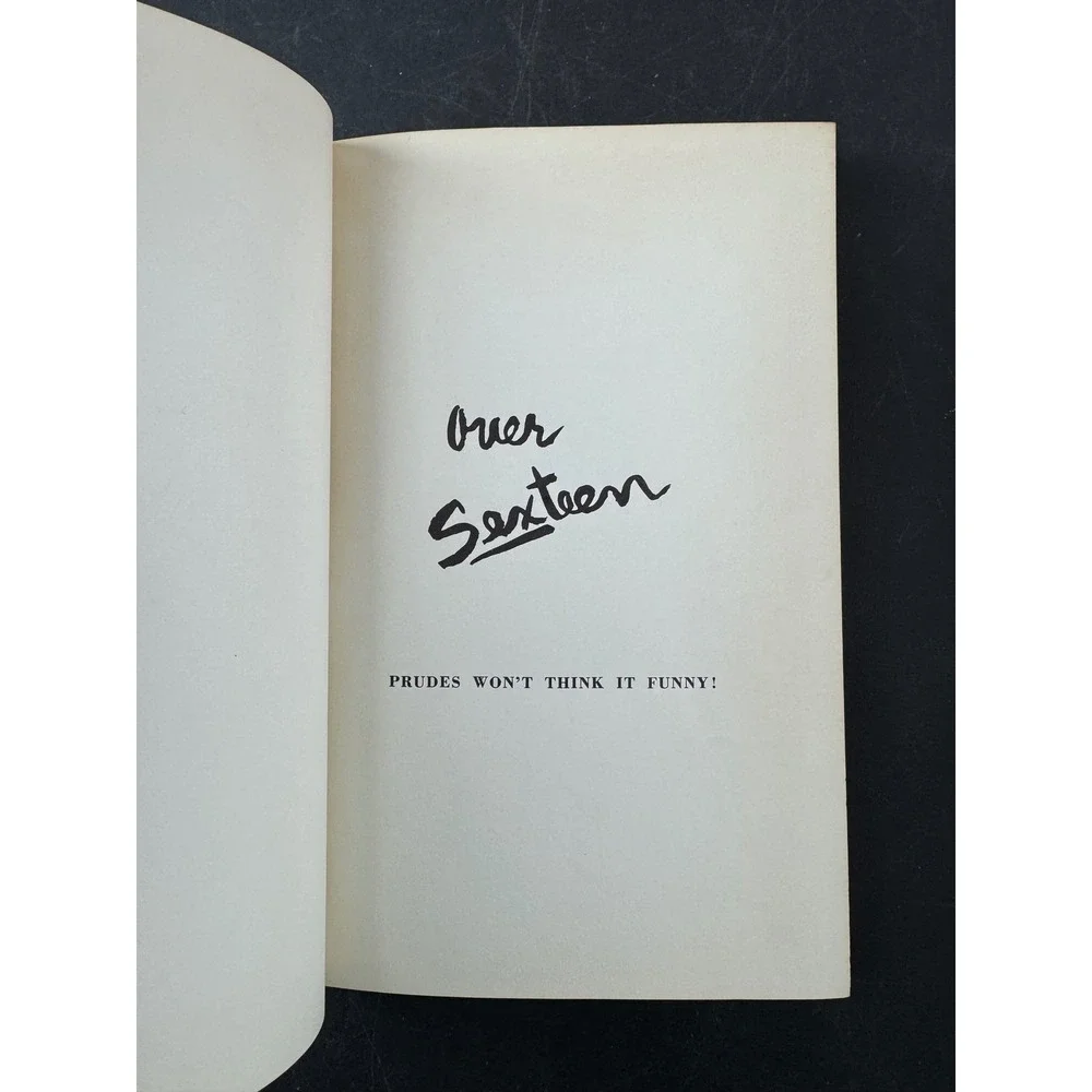 Vintage 1951 Over Sexteen Hardcover Book J. M. Elgart Mid-Century Humor Cartoons